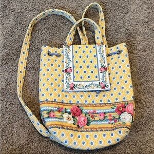 Vera Bradley Vintage Original Backpack Yellow Floral